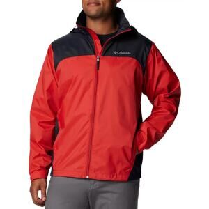 Columbia Men's Glennaker Lake Rain Jacket XXL Red/Gray Waterproof‎ Lightweight